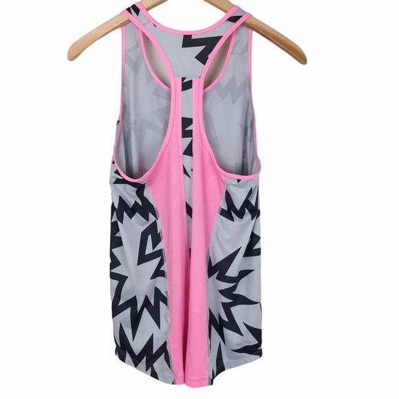 Nike Dri-Fit Pink Grey Patterned Athletic Tank Top - Picture 2 of 8